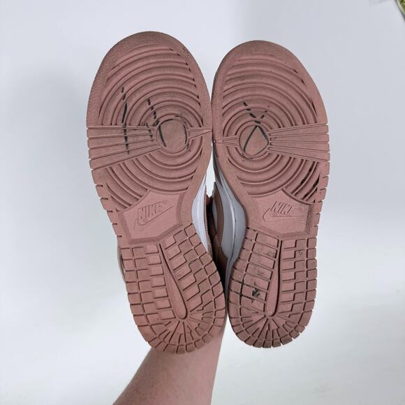 Nike Dunk Low Athletic Sneakers Women's 7 White Rose Whisper Leather DD1503-118 - Picture 8 of 10